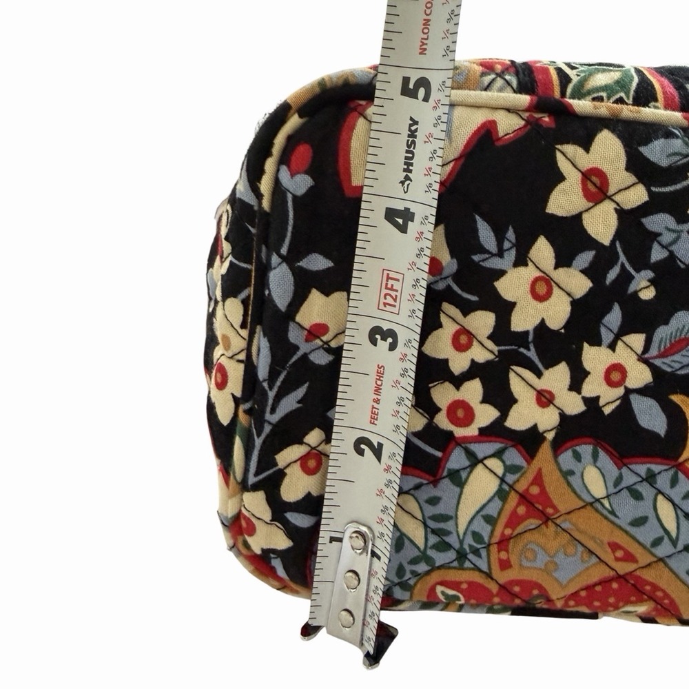 Vera Bradley Villager Versailles Floral Quilted Tote Handbag in Black Retired - Picture 12 of 12